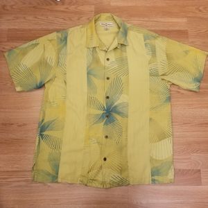Tommy Bahama Men's Button-up Floral Tropical Hawaiian Shirt 100% Silk Size Med